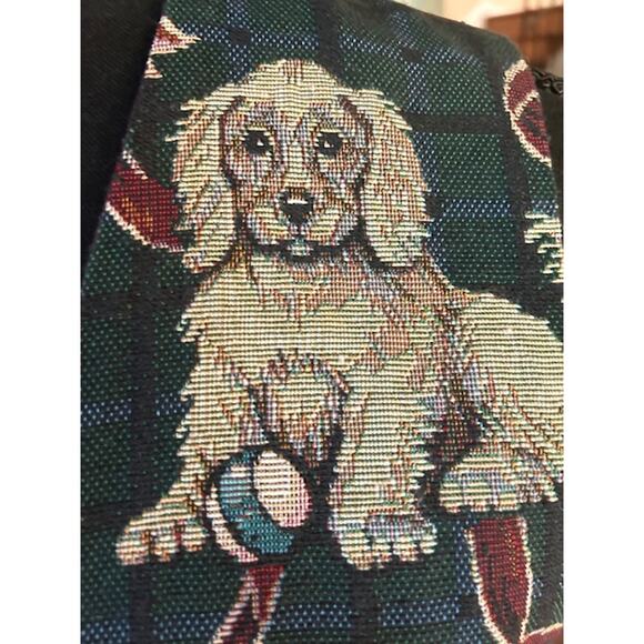Paul Harris Design Holiday 90s Pets Tapestry Vest  Size Approx. Small - Picture 4 of 6
